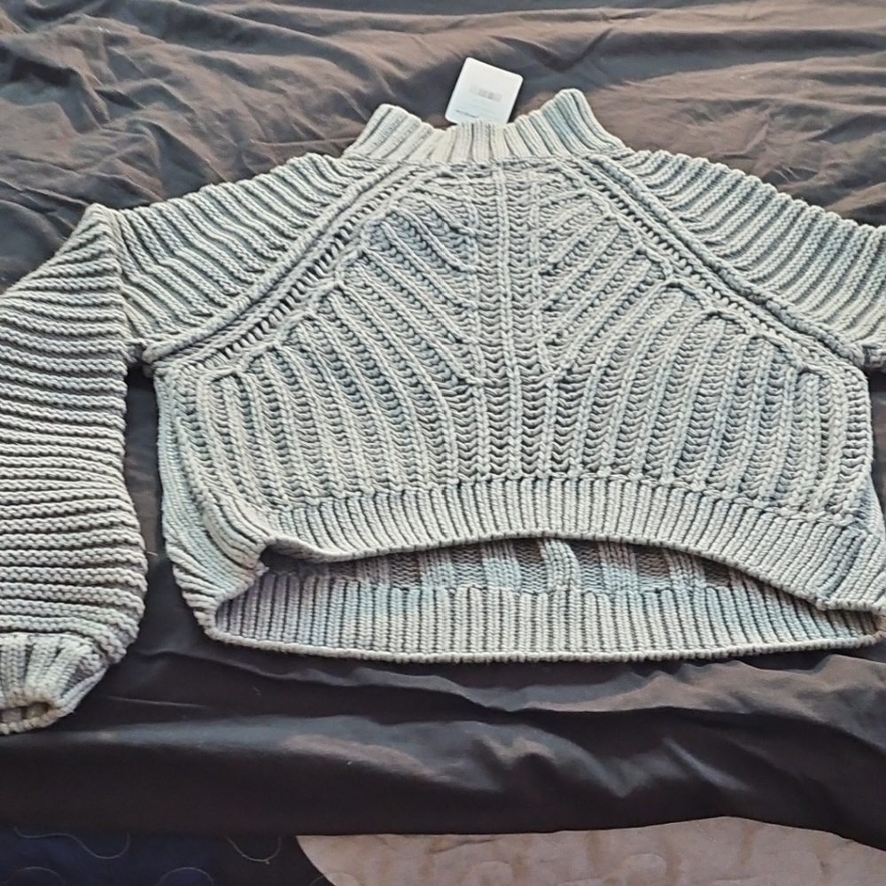 Free People Cream Cowl Neck Sweater